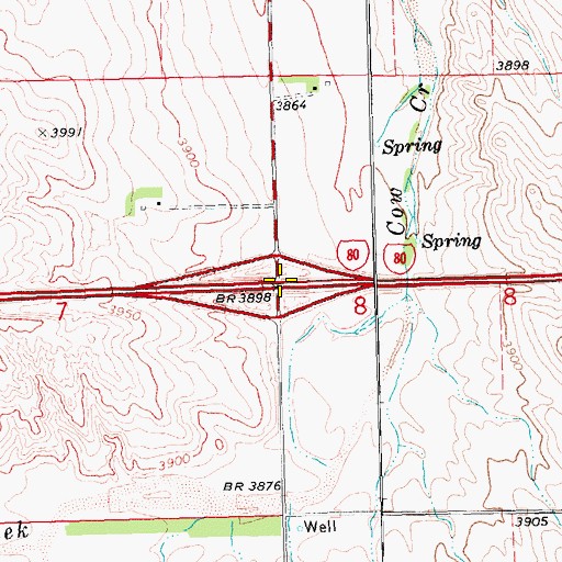 Topographic Map of Interchange 76, NE