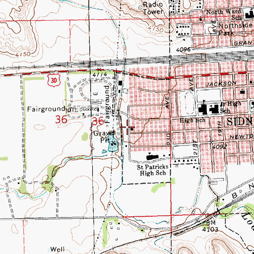 Topographic Map of Seventh Day Adventist Church, NE