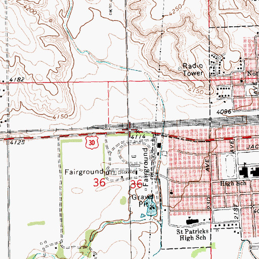 Topographic Map of Sidney - Black Hills Trail Historical Marker, NE