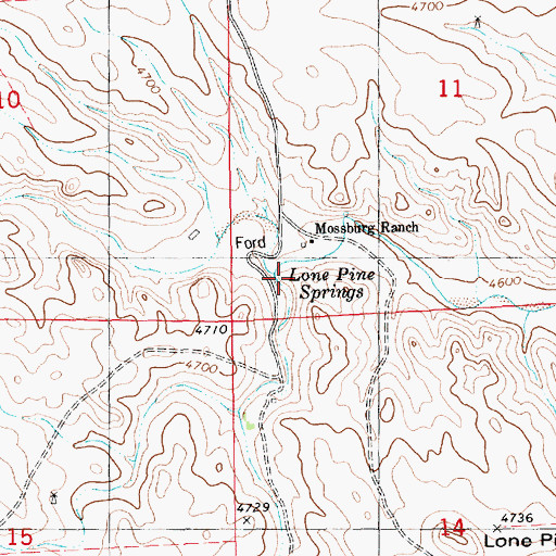 Topographic Map of Lone Pine Springs, NE