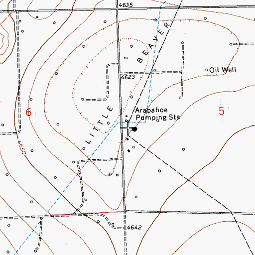 Topographic Map of Arapahoe Pumping Station, CO