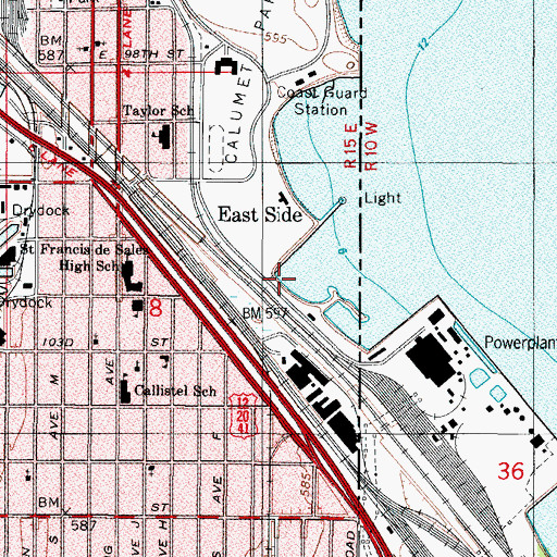 Topographic Map of Munson Beach, IL
