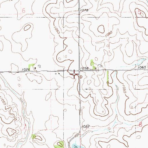 Topographic Map of Gopher Lawn School (historical), WI