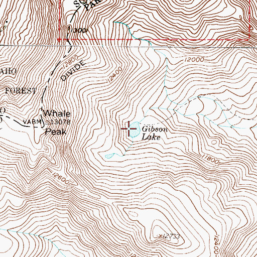 Topographic Map of Gibson Lake, CO