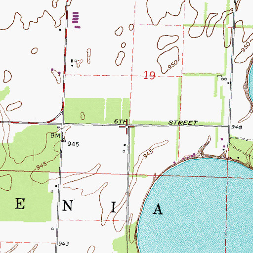 Topographic Map of Violet Lawn School (historical), WI