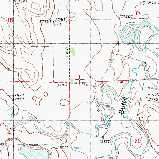 Topographic Map of Marple Post Office (historical), NE