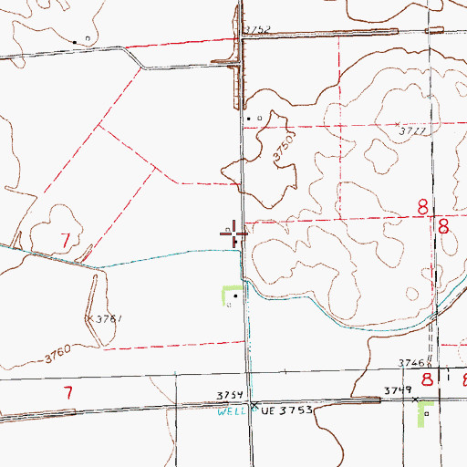 Topographic Map of Peters (historical), NE