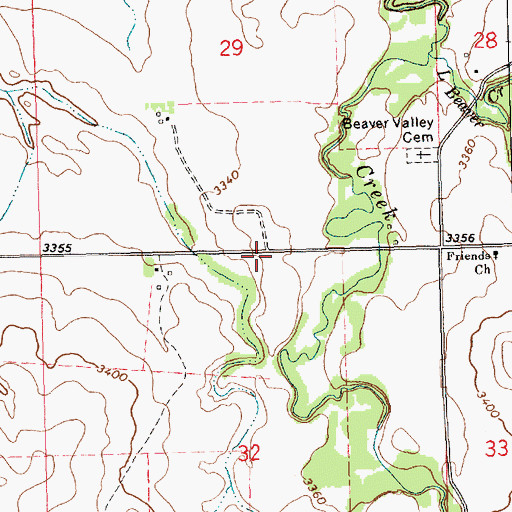 Topographic Map of Adaton (historical), NE