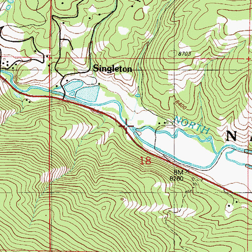 Topographic Map of Smith Creek, CO