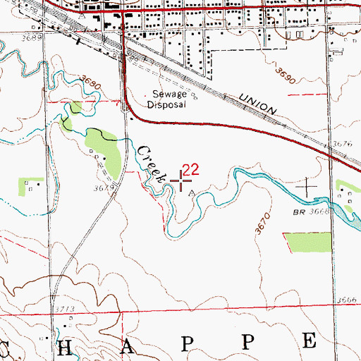 Topographic Map of Chappell Lake, NE