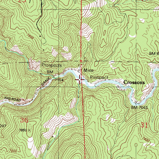 Topographic Map of Holmes Gulch, CO