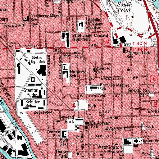 Topographic Map of Pillars Rock Baptist Church, IL
