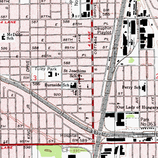 Topographic Map of Saint Basil Catholic Mission, IL