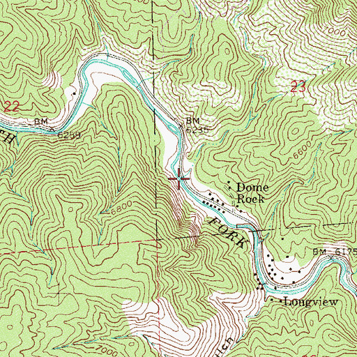 Topographic Map of Long Gulch, CO