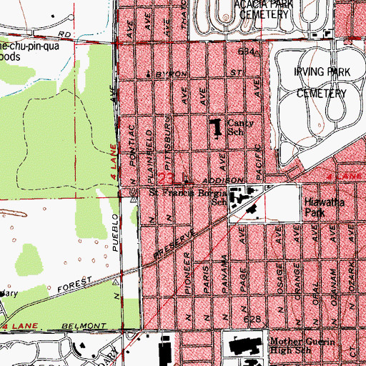 Topographic Map of Saint Michael Lutheran Church, IL