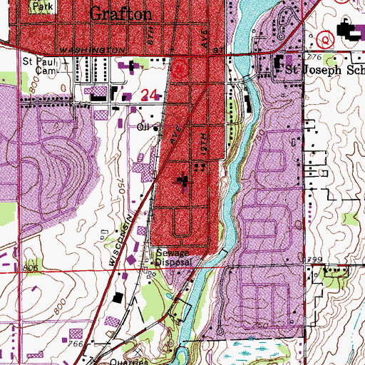 Topographic Map of Kennedy Elementary School, WI