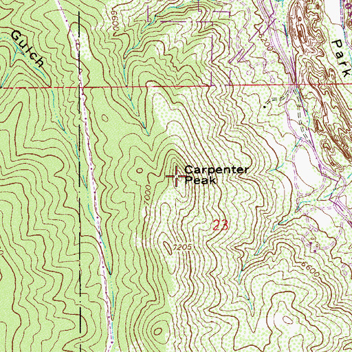 Topographic Map of Carpenter Peak, CO