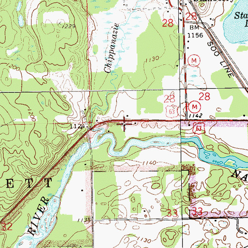 Topographic Map of Stanbery School (historical), WI
