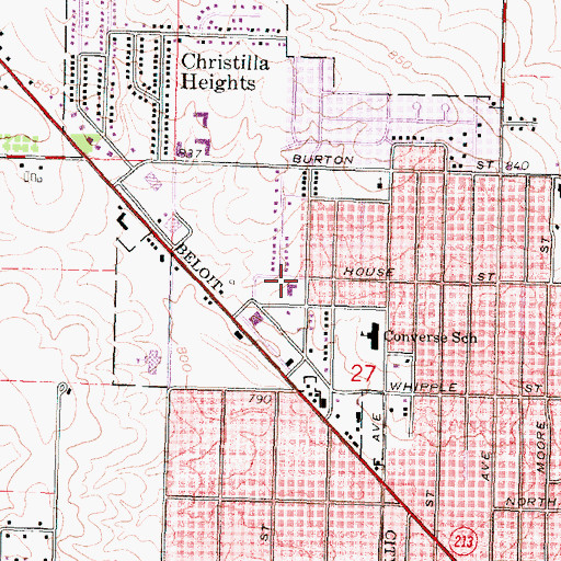Topographic Map of Sun Valley Presbyterian Church, WI