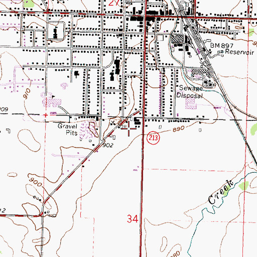 Topographic Map of Wind Prairie Park, WI