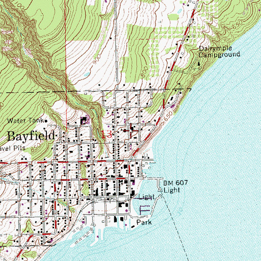 Topographic Map of Holy Family Catholic Church, WI