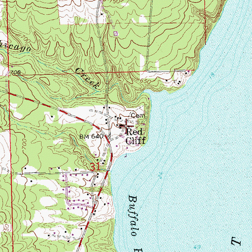 Topographic Map of Saint Francis Catholic Church, WI