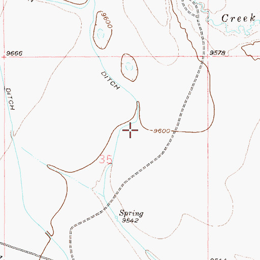 Topographic Map of Harlan Ditch, CO