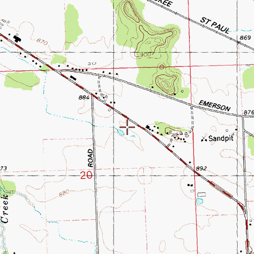 Topographic Map of Mauston Airport (historical), WI