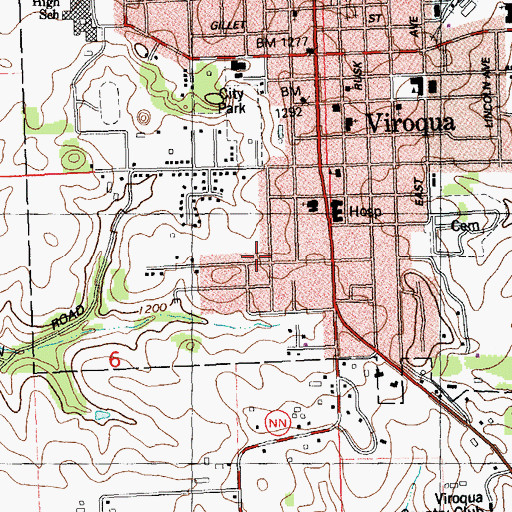 Topographic Map of Kingdom Hall of Jehovahs Witnesses, WI