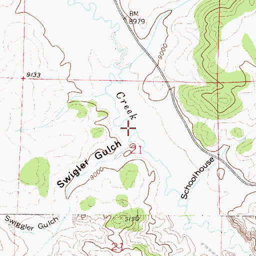 Topographic Map of Swigler Gulch, CO