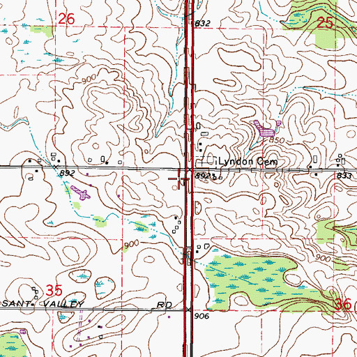 Topographic Map of Whittier School (historical), WI