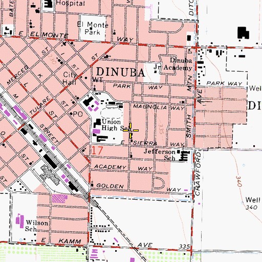 Topographic Map of Pentecostal Church of God, CA