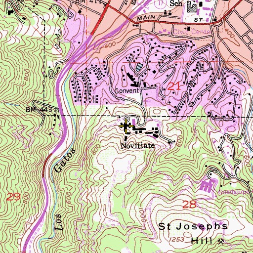 Topographic Map of California Province of the Society of Jesus Jesuit Center Library, CA