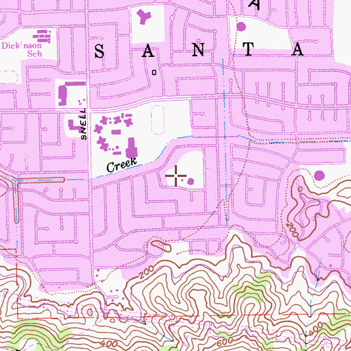 Topographic Map of Glider Elementary School, CA