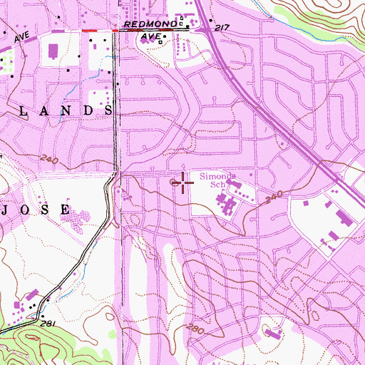 Topographic Map of Parma Park, CA