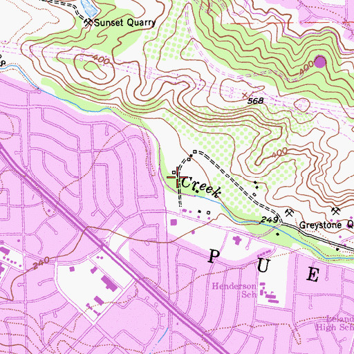 Topographic Map of Pfeiffer Park, CA