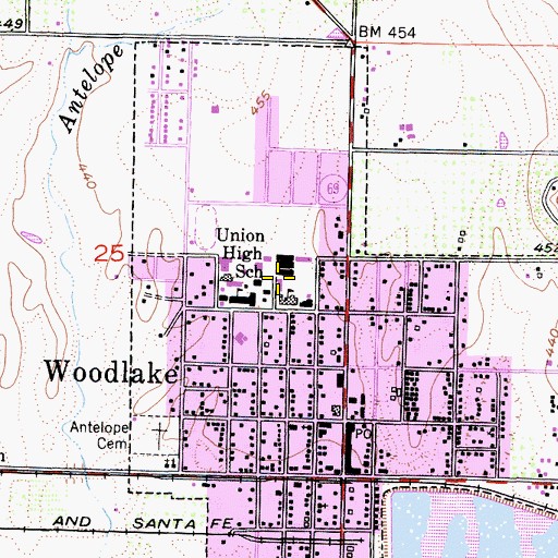 Topographic Map of Castle Rock Elementary School, CA