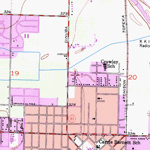 Topographic Map of Visalia Community Center, CA