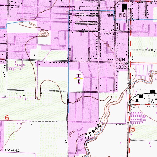 Topographic Map of Mountain View Elementary Shcool, CA