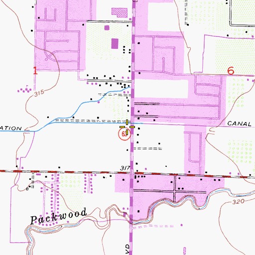 Topographic Map of Towne and Country III Shopping Center, CA