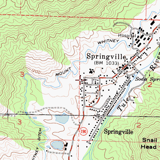 Topographic Map of Church of Christ at Springfield, CA