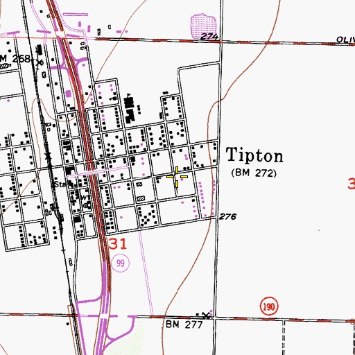 Topographic Map of Veterans Memorial Building, CA