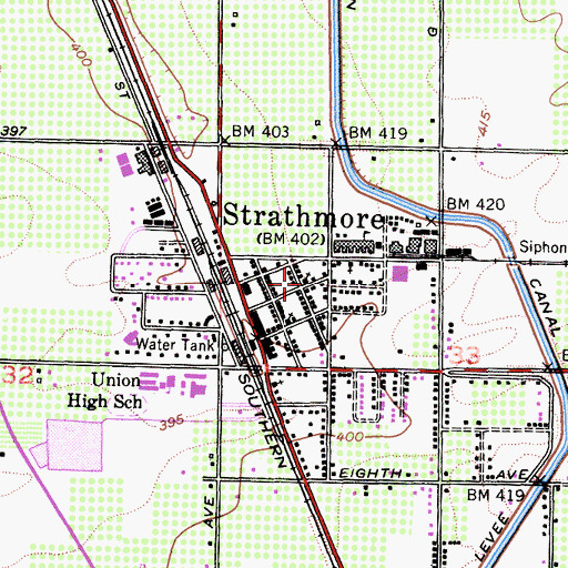 Topographic Map of Saint Andrews Presbyterian Church, CA