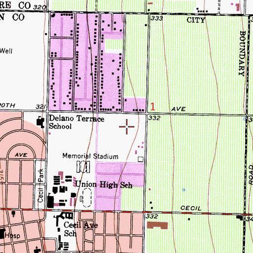 Topographic Map of Ignacio Valenica High School, CA