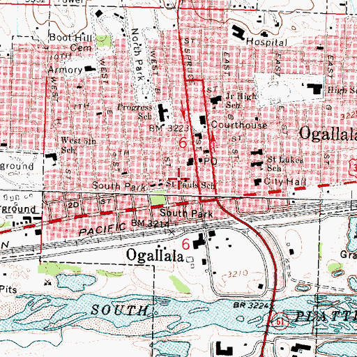 Topographic Map of Goodall City Library, NE