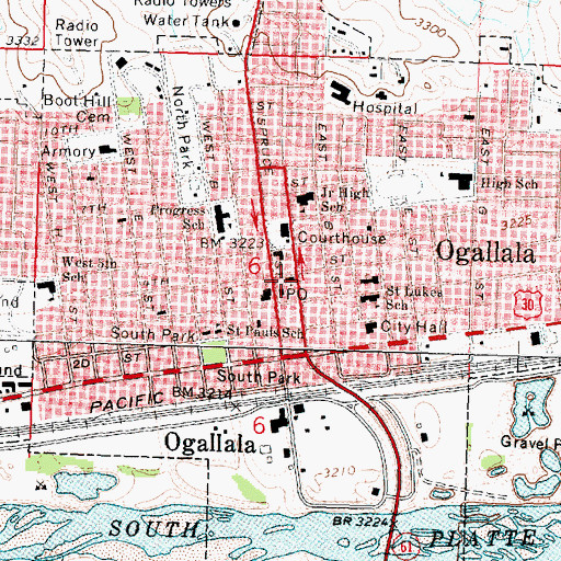 Topographic Map of Saint Pauls Episcopal Church, NE