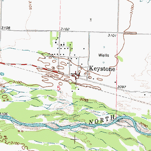 Topographic Map of United Presbyterian Church, NE