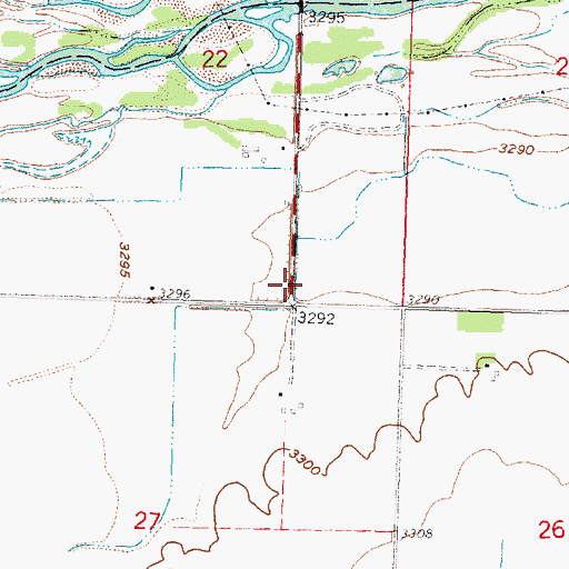 Topographic Map of Interchange 117, NE