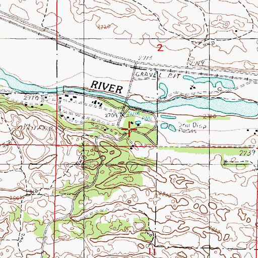Topographic Map of Bessey Recreation Complex Campground, NE