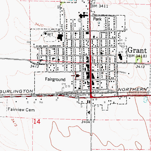Topographic Map of Perkins County Sheriffs Office, NE
